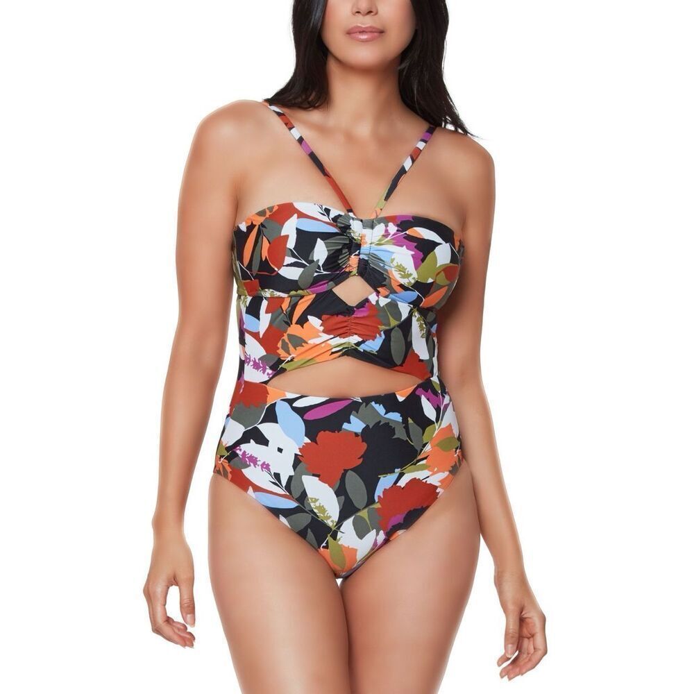 Bar‎ III Printed Bandeau Cutout One-Piece size XS